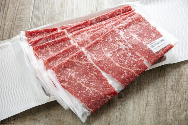ふるさと納税の返礼品（牛薄切り肉）
